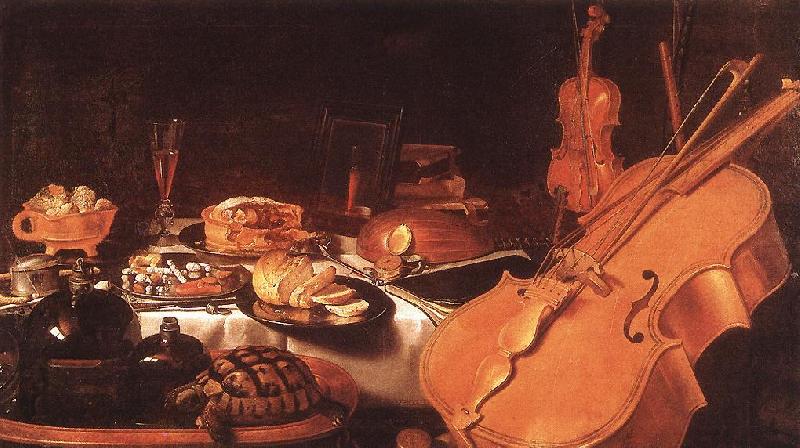 CLAESZ, Pieter Still-Life with Musical Instruments dfg France oil painting art